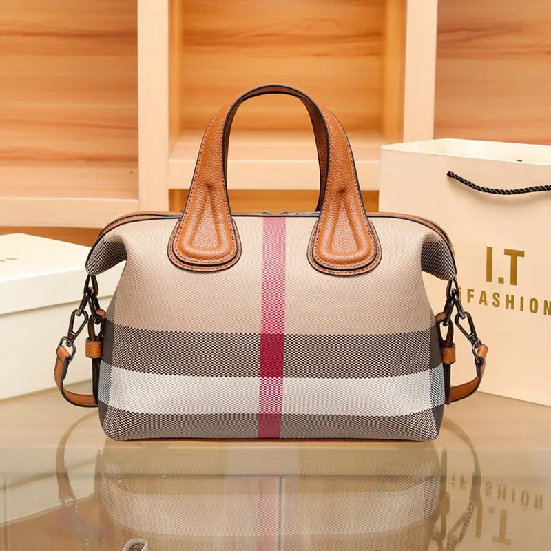 Elegance Plaid Handbag Lyzior
