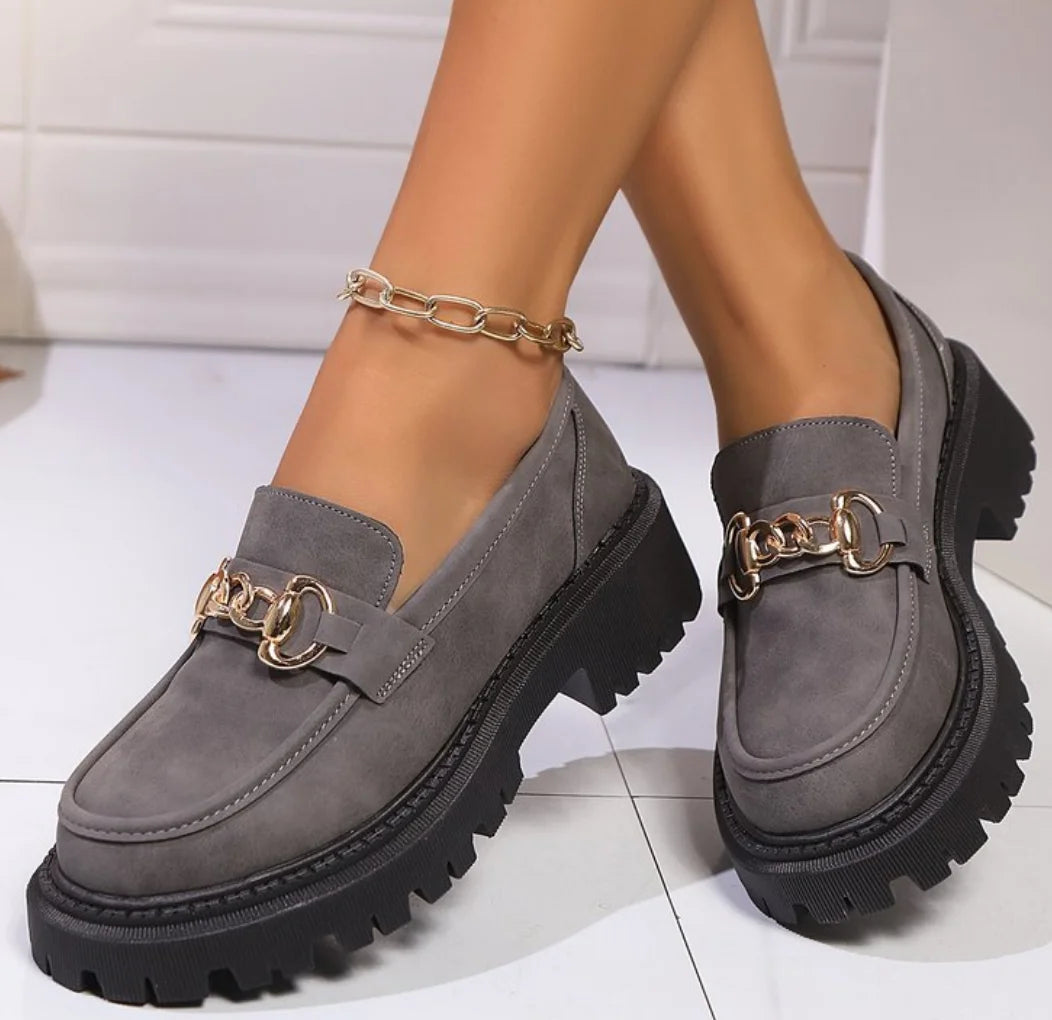 Lyzior Retro Suede Loafers