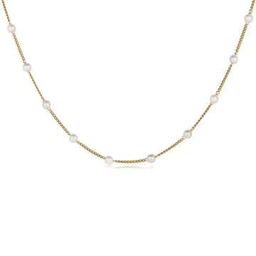 Lyzior™ Pearl Lace Pendant Necklace – Elegant Gold Choker