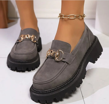 Lyzior Retro Suede Loafers